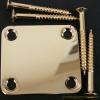GOLD ELECTRIC GUITAR NECK PLATE 46x50MM SMALL